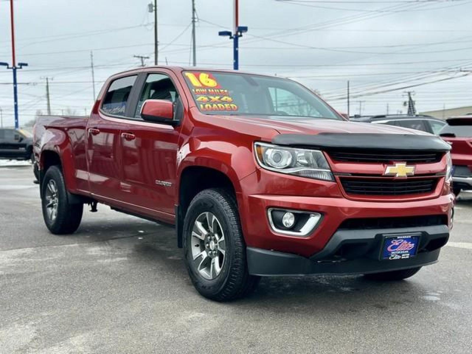2016 RED CHEVROLET COLORADO (1GCGTDE38G1) with an V6,3.6L(217 CID),DOHC engine, AUTOMATIC transmission, located at 14600 Frazho Road, Warren, MI, 48089, (586) 776-3400, 42.485996, -82.974220 - Photo #2