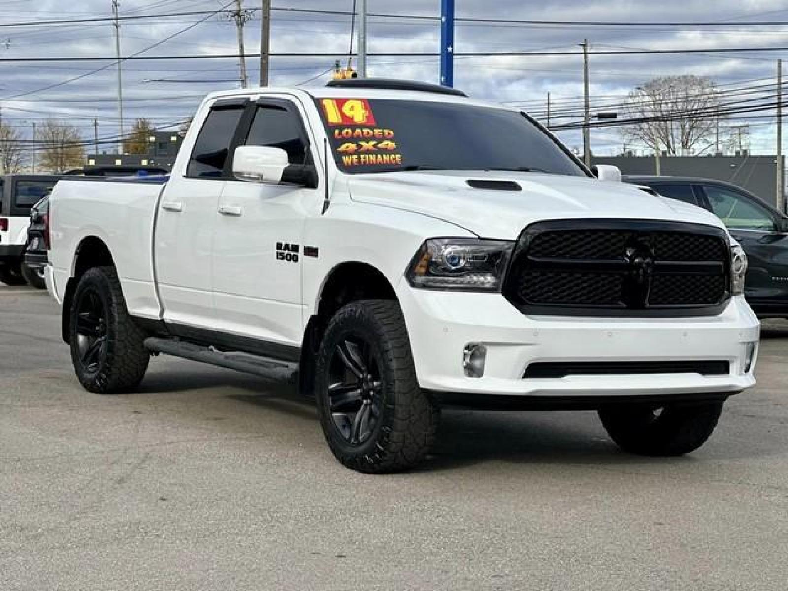 2014 WHITE RAM 1500 (1C6RR7HT5ES) with an V8,5.7L(345 CID),OHV engine, AUTOMATIC transmission, located at 14600 Frazho Road, Warren, MI, 48089, (586) 776-3400, 42.485996, -82.974220 - Photo #2