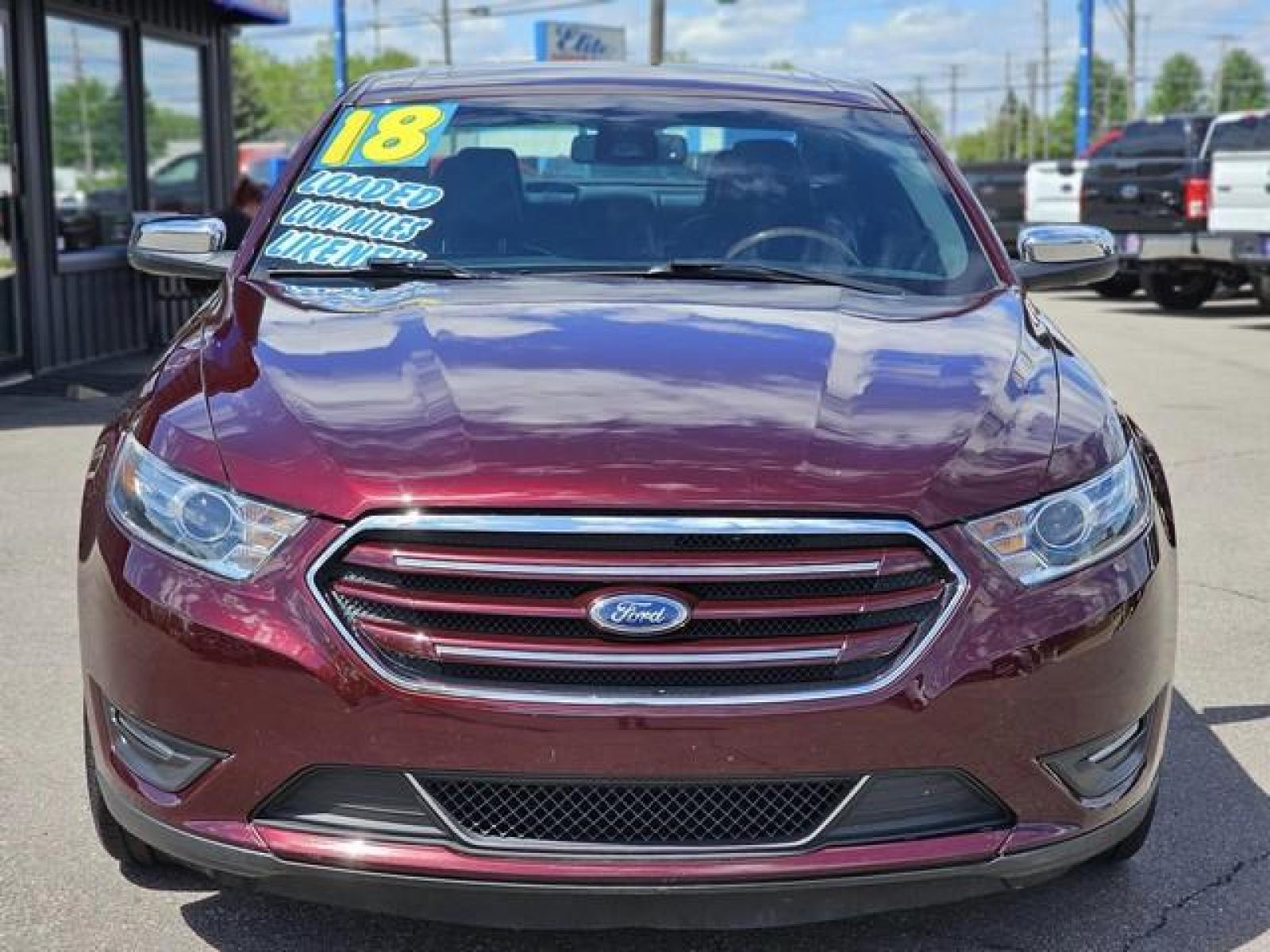 2018 MAROON FORD TAURUS (1FAHP2J81JG) with an V6,3.5L(213 CID),DOHC engine, AUTOMATIC transmission, located at 14600 Frazho Road, Warren, MI, 48089, (586) 776-3400, 42.485996, -82.974220 - Photo #1