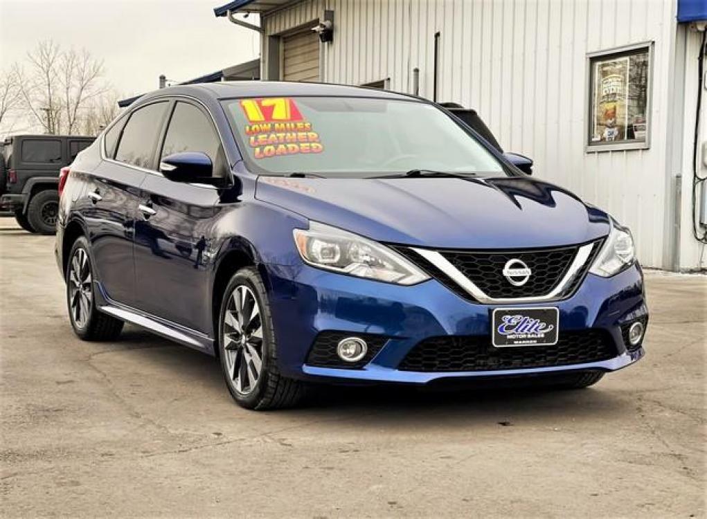 2017 BLUE NISSAN SENTRA (3N1CB7APXHY) with an L4,1.6L( CID),DOHC engine, AUTOMATIC transmission, located at 14600 Frazho Road, Warren, MI, 48089, (586) 776-3400, 42.485996, -82.974220 - Photo #4