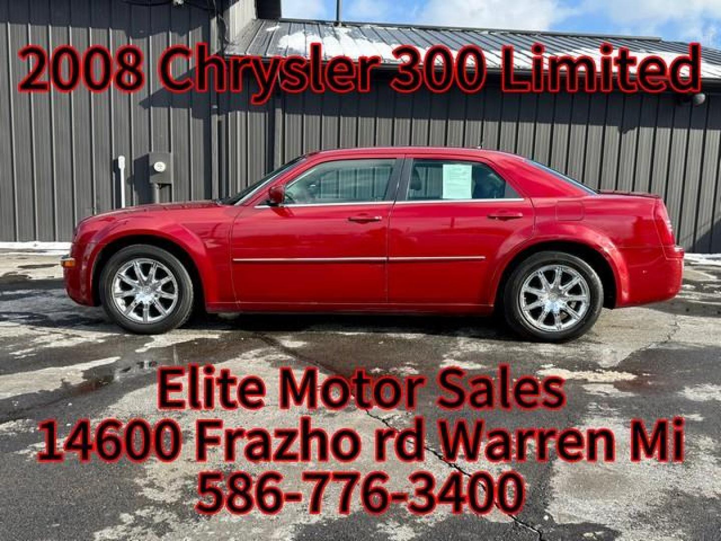 2008 RED CHRYSLER 300 (2C3KA33G08H) with an V6,3.5L(215 CID),SOHC engine, AUTOMATIC transmission, located at 14600 Frazho Road, Warren, MI, 48089, (586) 776-3400, 42.485996, -82.974220 - Photo#0