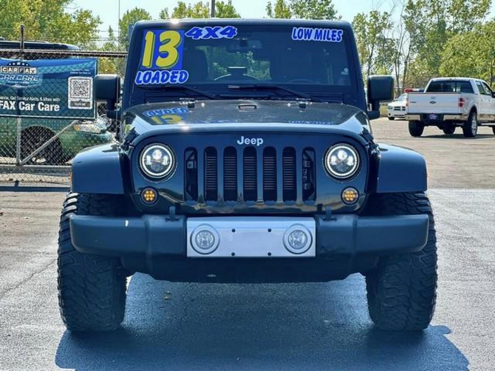 2013 BLACK JEEP WRANGLER SAHARA (1C4BJWEG6DL) with an V6,3.6L(220 CID),DOHC engine, AUTOMATIC transmission, located at 14600 Frazho Road, Warren, MI, 48089, (586) 776-3400, 42.485996, -82.974220 - Photo #1