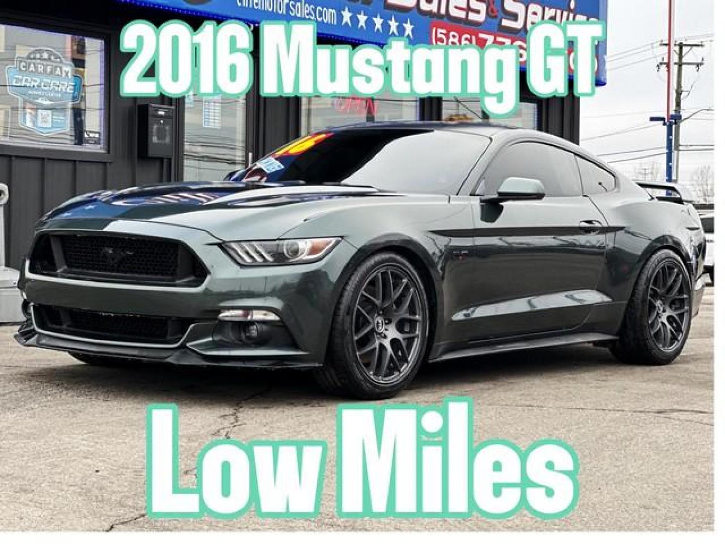 2016 GAURD MET FORD MUSTANG (1FA6P8CF1G5) with an V8,5.0L(302 CID),DOHC engine, MANUAL transmission, located at 14600 Frazho Road, Warren, MI, 48089, (586) 776-3400, 42.485996, -82.974220 - Photo#0