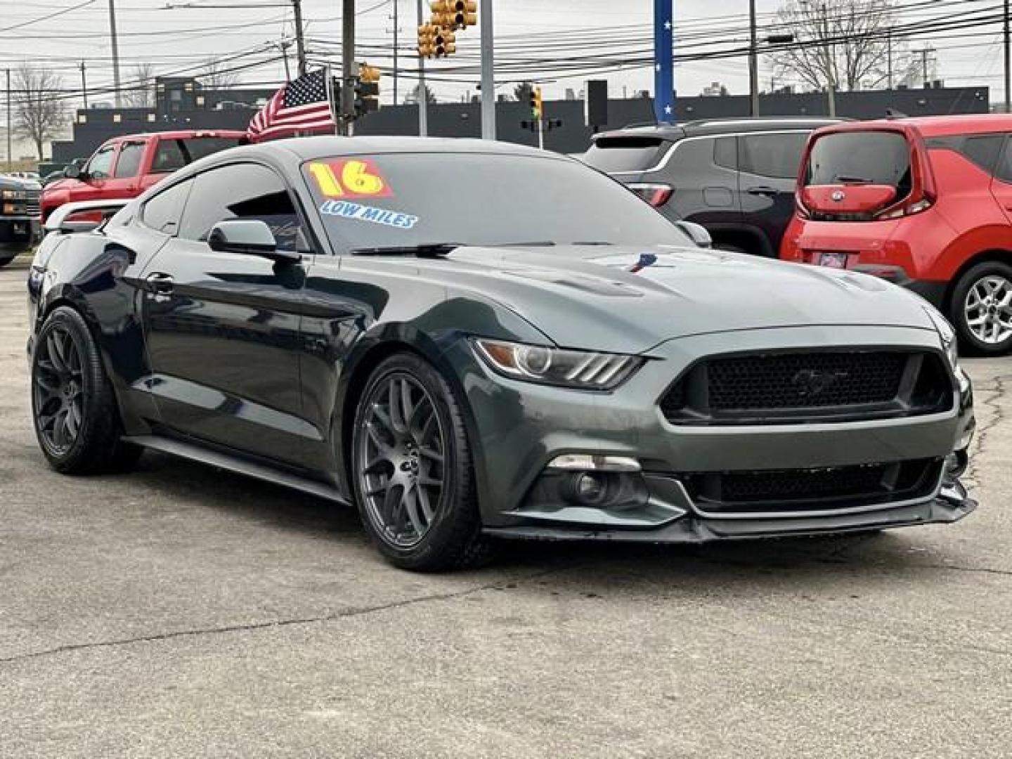 2016 GAURD MET FORD MUSTANG (1FA6P8CF1G5) with an V8,5.0L(302 CID),DOHC engine, MANUAL transmission, located at 14600 Frazho Road, Warren, MI, 48089, (586) 776-3400, 42.485996, -82.974220 - Photo#2