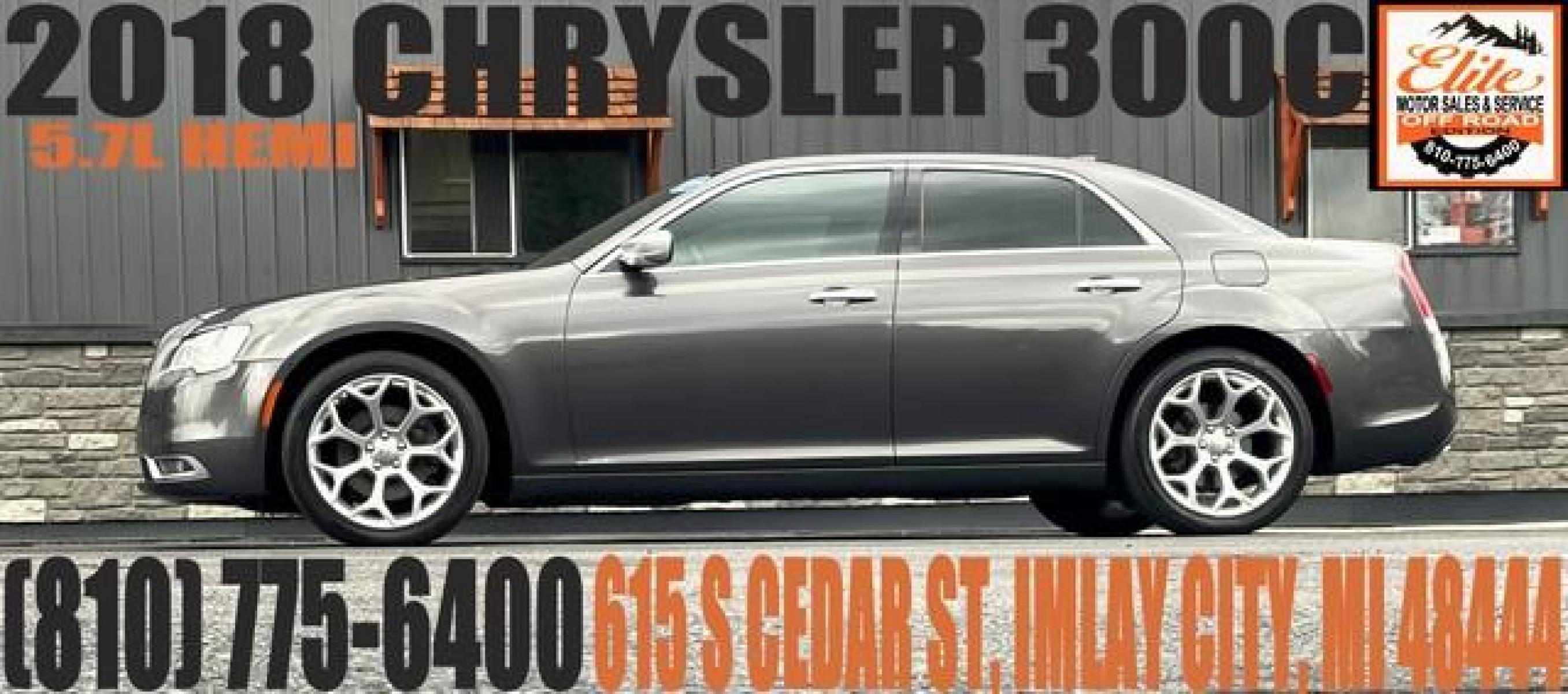 2018 GRANITE CHRYSTAL METALLIC CHRYSLER 300 (2C3CCAPT6JH) with an V8,5.7L(345 CID),OHV engine, AUTOMATIC transmission, located at 14600 Frazho Road, Warren, MI, 48089, (586) 776-3400, 42.485996, -82.974220 - Photo #0