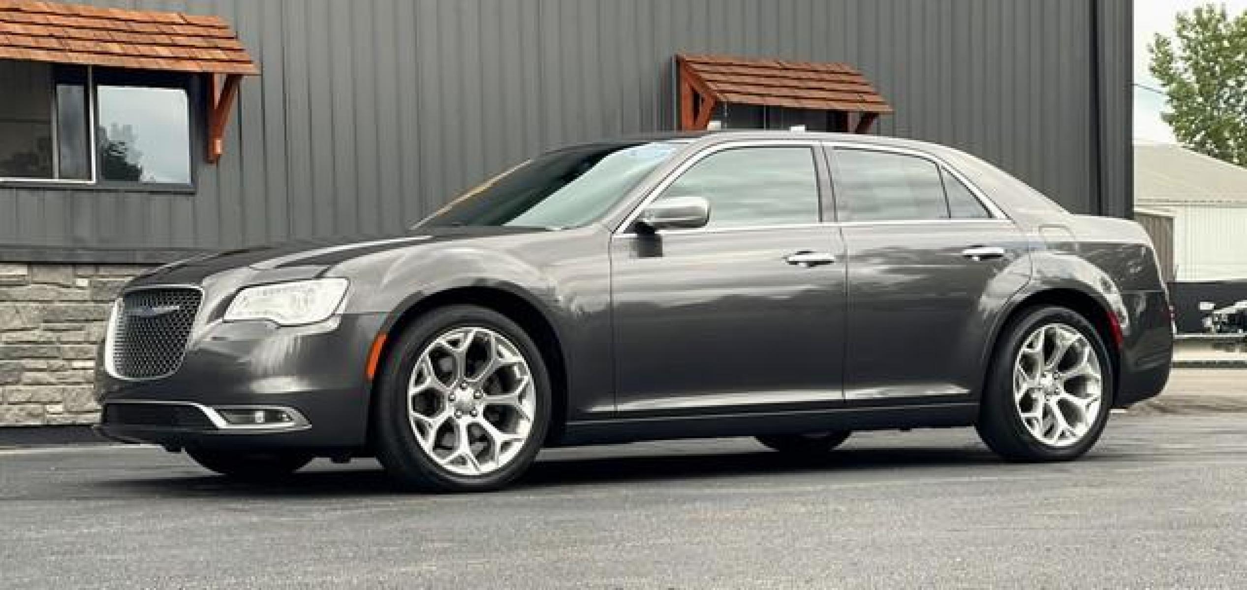 2018 GRANITE CHRYSTAL METALLIC CHRYSLER 300 (2C3CCAPT6JH) with an V8,5.7L(345 CID),OHV engine, AUTOMATIC transmission, located at 14600 Frazho Road, Warren, MI, 48089, (586) 776-3400, 42.485996, -82.974220 - Photo #1