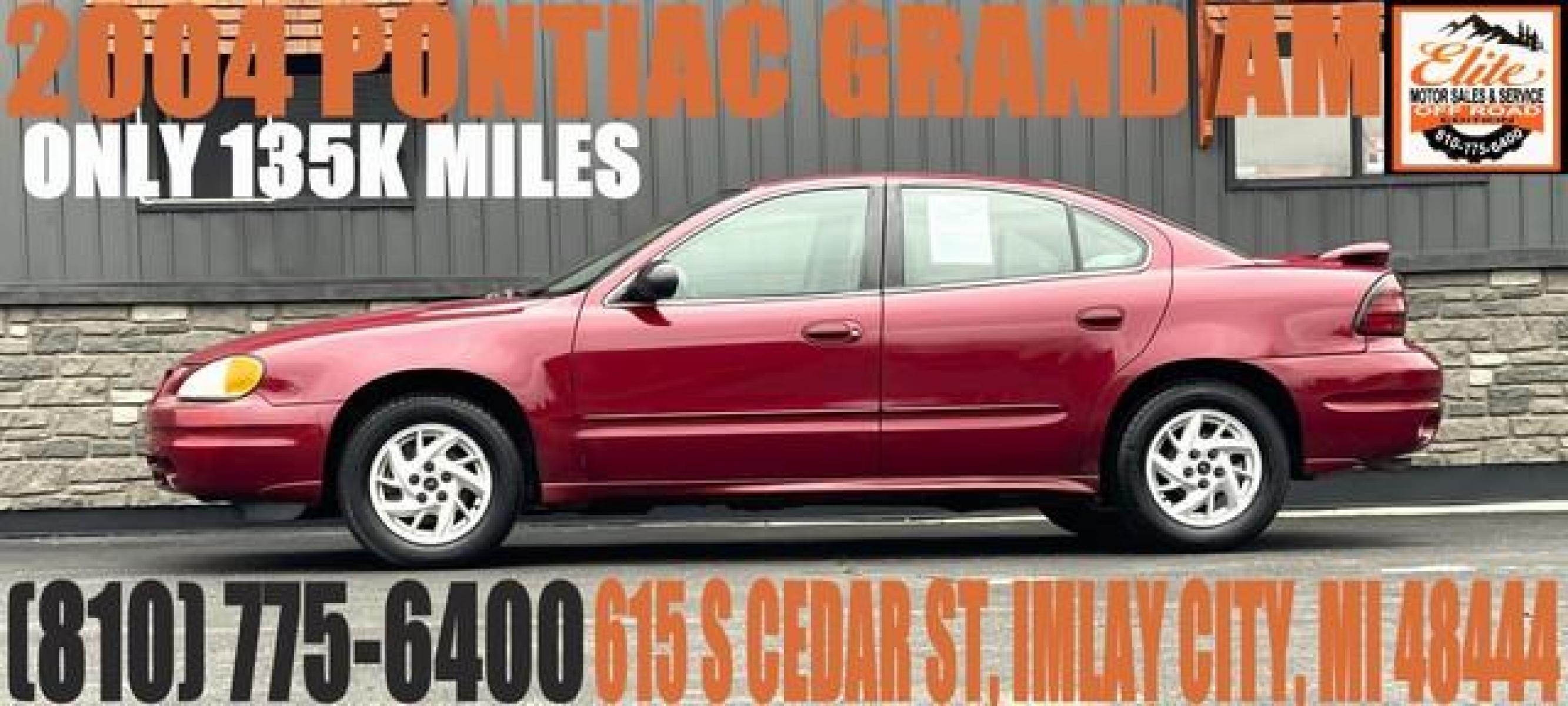 2004 BURGUNDY PONTIAC GRAND AM (1G2NE52F44C) with an L4,2.2L(134 CID),DOHC engine, AUTOMATIC transmission, located at 14600 Frazho Road, Warren, MI, 48089, (586) 776-3400, 42.485996, -82.974220 - Photo #0