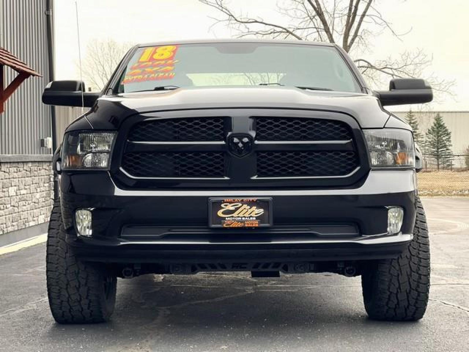 2018 BLACK RAM 1500 (1C6RR7KT6JS) with an V8,5.7L(345 CID),OHV engine, AUTOMATIC transmission, located at 14600 Frazho Road, Warren, MI, 48089, (586) 776-3400, 42.485996, -82.974220 - Photo #3