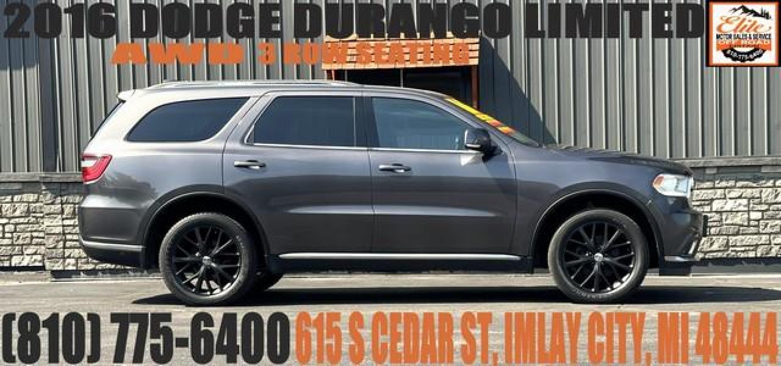 2016 GRAY DODGE DURANGO (1C4RDJDG7GC) with an V6,3.6L(220 CID),DOHC engine, AUTOMATIC transmission, located at 14600 Frazho Road, Warren, MI, 48089, (586) 776-3400, 42.485996, -82.974220 - Photo #0