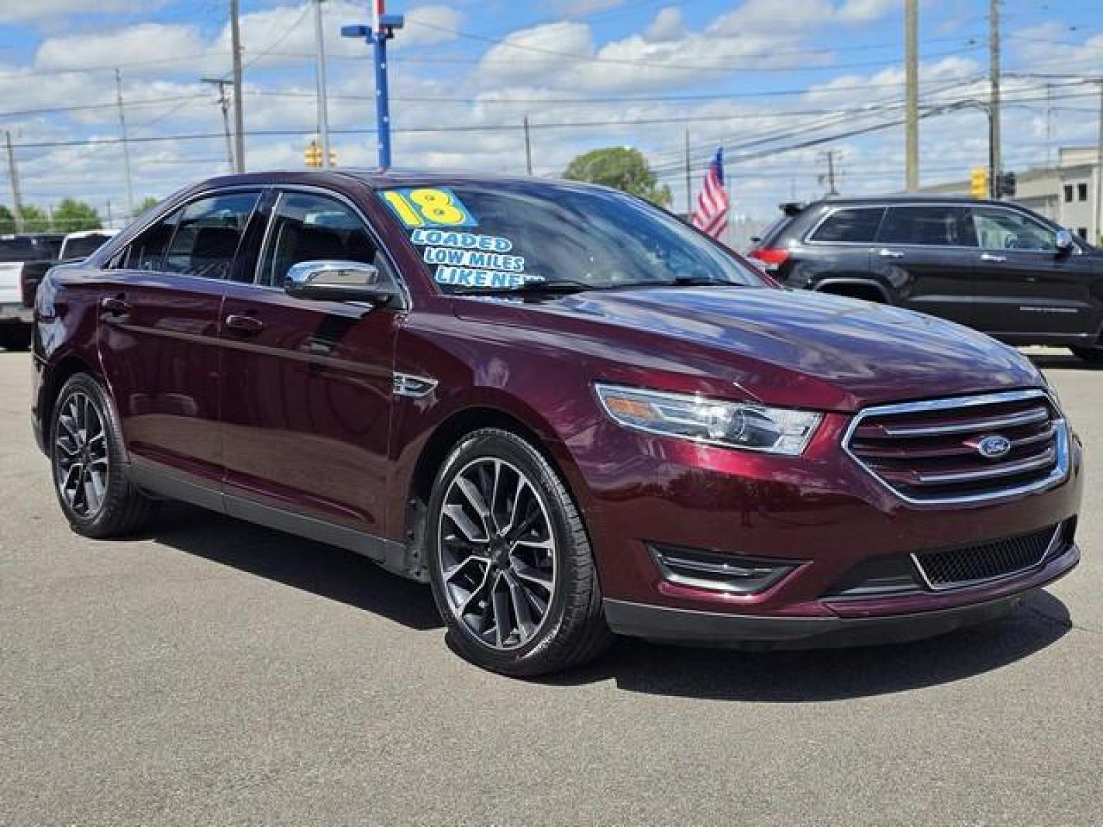 2018 MAROON FORD TAURUS (1FAHP2J81JG) with an V6,3.5L(213 CID),DOHC engine, AUTOMATIC transmission, located at 14600 Frazho Road, Warren, MI, 48089, (586) 776-3400, 42.485996, -82.974220 - Photo #2