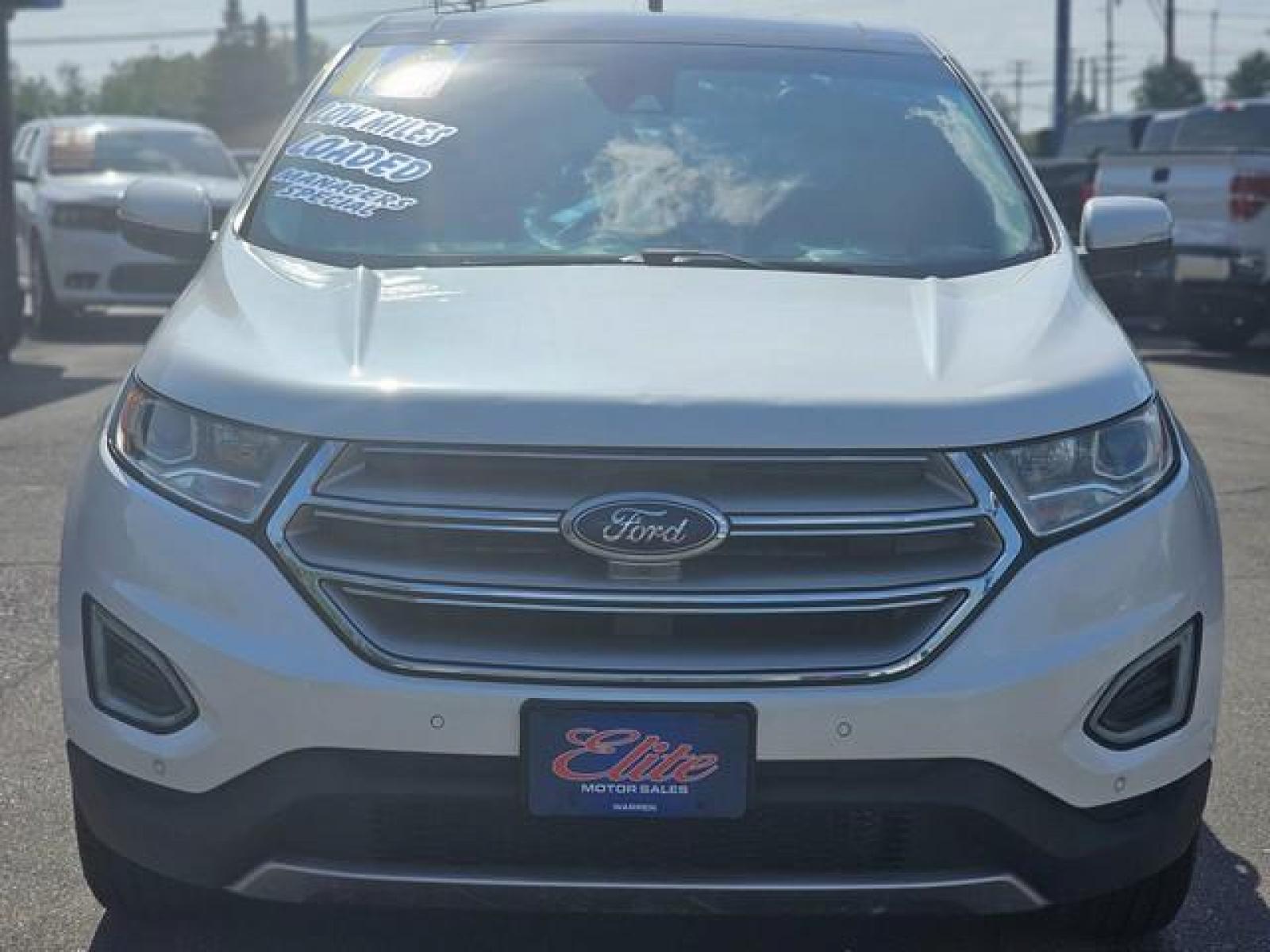 2016 WHITE PLATINUM TRI COAT FORD EDGE (2FMPK4K83GB) with an V6,3.5L(213 CID),DOHC engine, AUTOMATIC transmission, located at 14600 Frazho Road, Warren, MI, 48089, (586) 776-3400, 42.485996, -82.974220 - Photo #1