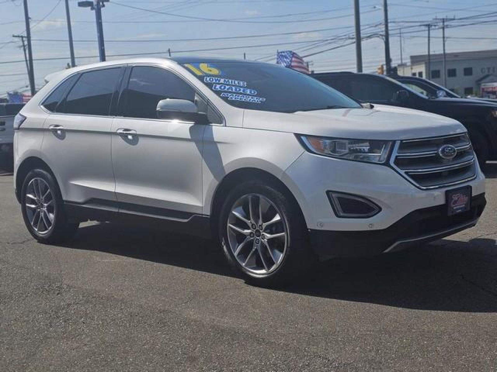 2016 WHITE PLATINUM TRI COAT FORD EDGE (2FMPK4K83GB) with an V6,3.5L(213 CID),DOHC engine, AUTOMATIC transmission, located at 14600 Frazho Road, Warren, MI, 48089, (586) 776-3400, 42.485996, -82.974220 - Photo #2