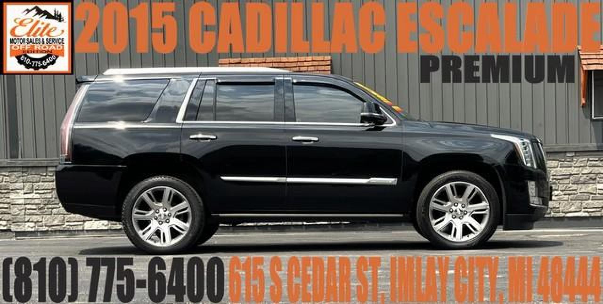 2015 BLACK CADILLAC ESCALADE (1GYS4NKJ7FR) with an V8,6.2L(376 CID),OHV engine, AUTOMATIC transmission, located at 14600 Frazho Road, Warren, MI, 48089, (586) 776-3400, 42.485996, -82.974220 - Photo#0