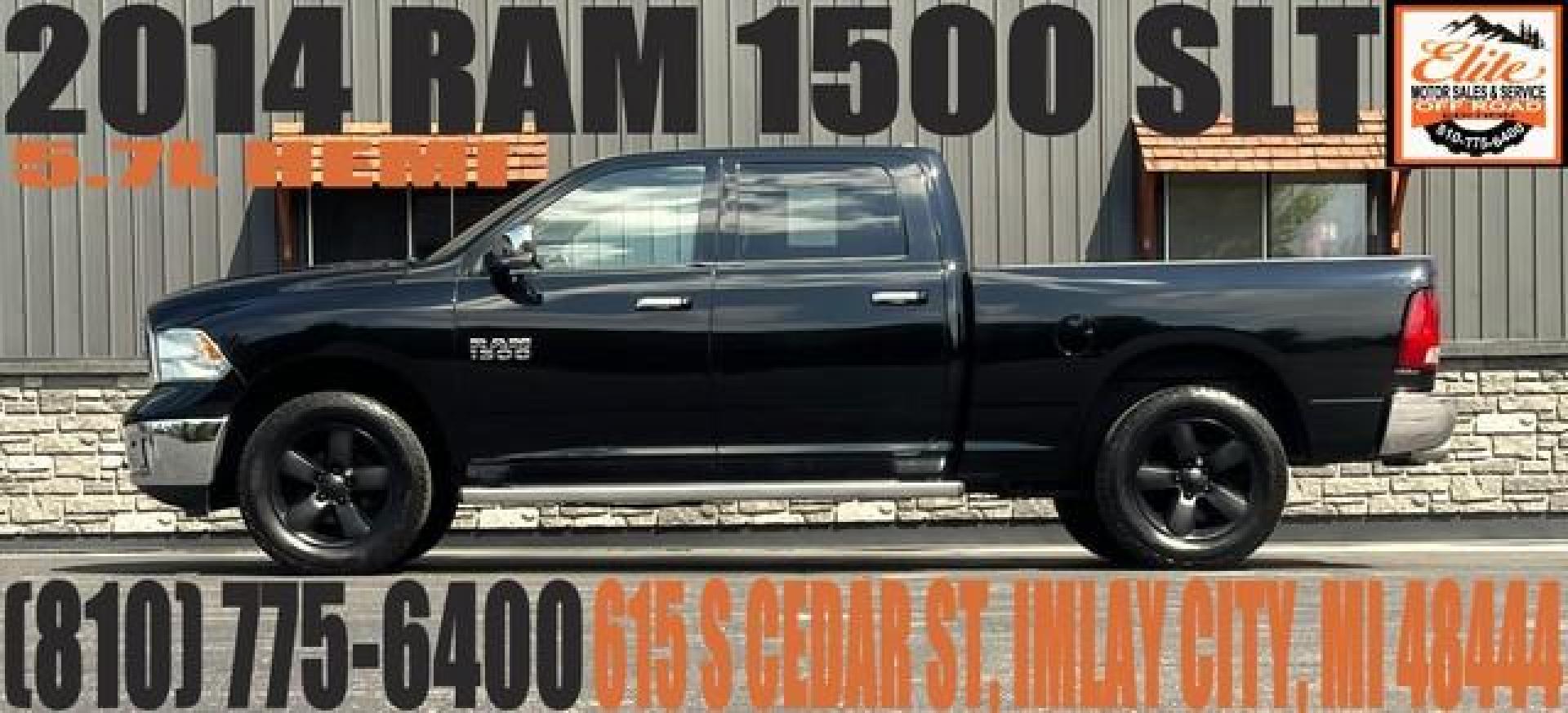 2014 BLACK RAM 1500 (1C6RR7TT9ES) with an V8,5.7L(345 CID),OHV engine, AUTOMATIC transmission, located at 14600 Frazho Road, Warren, MI, 48089, (586) 776-3400, 42.485996, -82.974220 - Photo#0