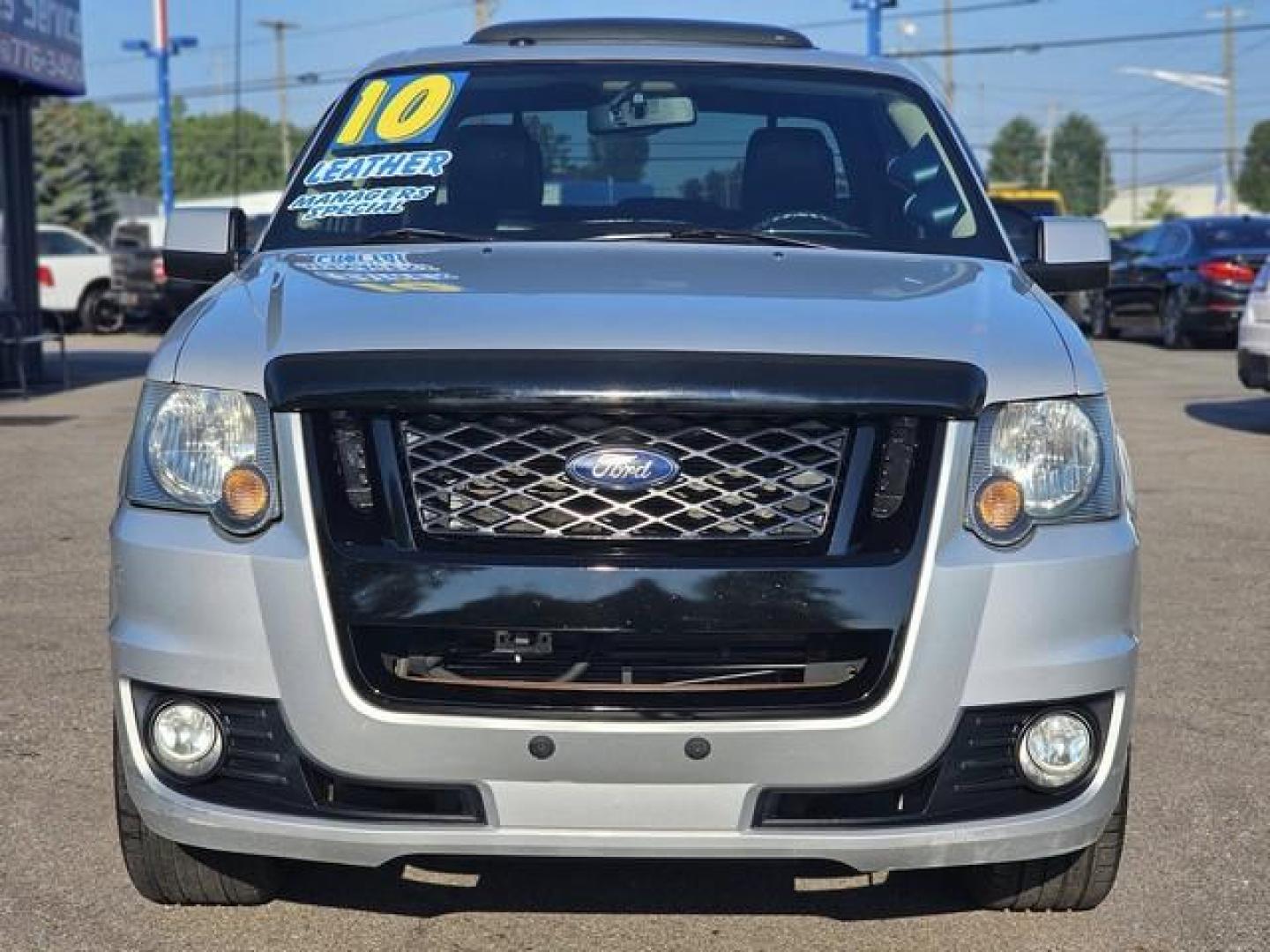 2010 SILVER FORD EXPLORER SPORT TRAC (1FMEU2D83AU) with an V8,4.6L(281 CID),SOHC engine, AUTOMATIC transmission, located at 14600 Frazho Road, Warren, MI, 48089, (586) 776-3400, 42.485996, -82.974220 - Photo#1