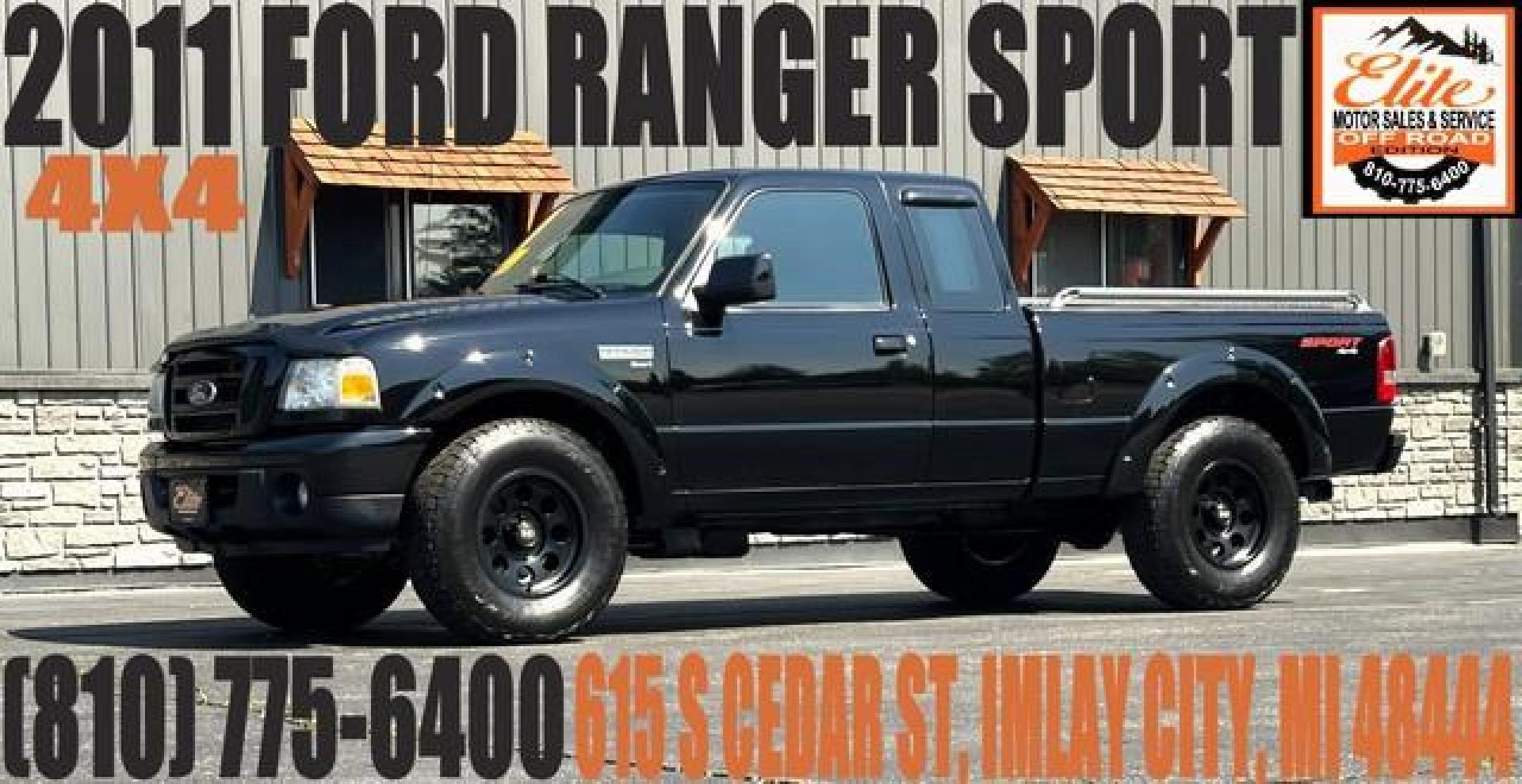 2011 BLACK FORD RANGER (1FTLR4FE8BP) with an V6,4.0L(245 CID),SOHC engine, AUTOMATIC transmission, located at 14600 Frazho Road, Warren, MI, 48089, (586) 776-3400, 42.485996, -82.974220 - Photo#0