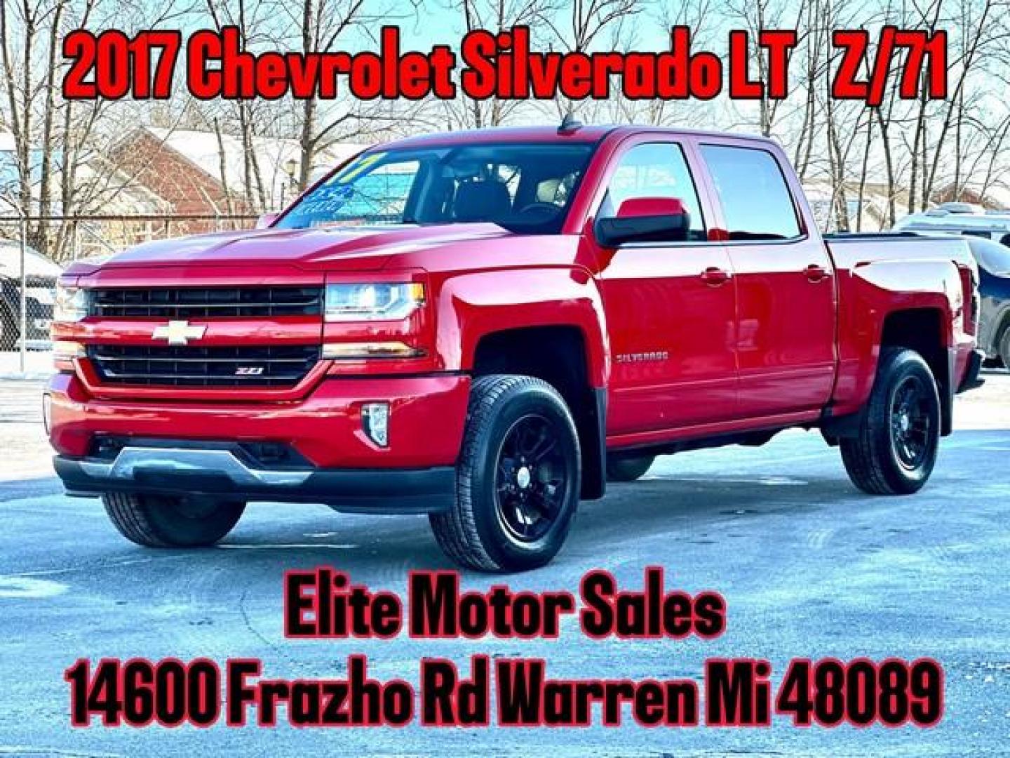 2017 RED CHEVROLET SILVERADO 1500 (3GCUKREC9HG) with an V8,5.3L(325 CID),OHV engine, AUTOMATIC transmission, located at 14600 Frazho Road, Warren, MI, 48089, (586) 776-3400, 42.485996, -82.974220 - Photo#0