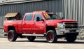 2014 RED CHEVROLET SILVERADO 2500 HD (1GC1KYE87EF) with an V8,6.6L(403 CID),OHV engine, AUTOMATIC transmission, located at 14600 Frazho Road, Warren, MI, 48089, (586) 776-3400, 42.485996, -82.974220 - Photo#3
