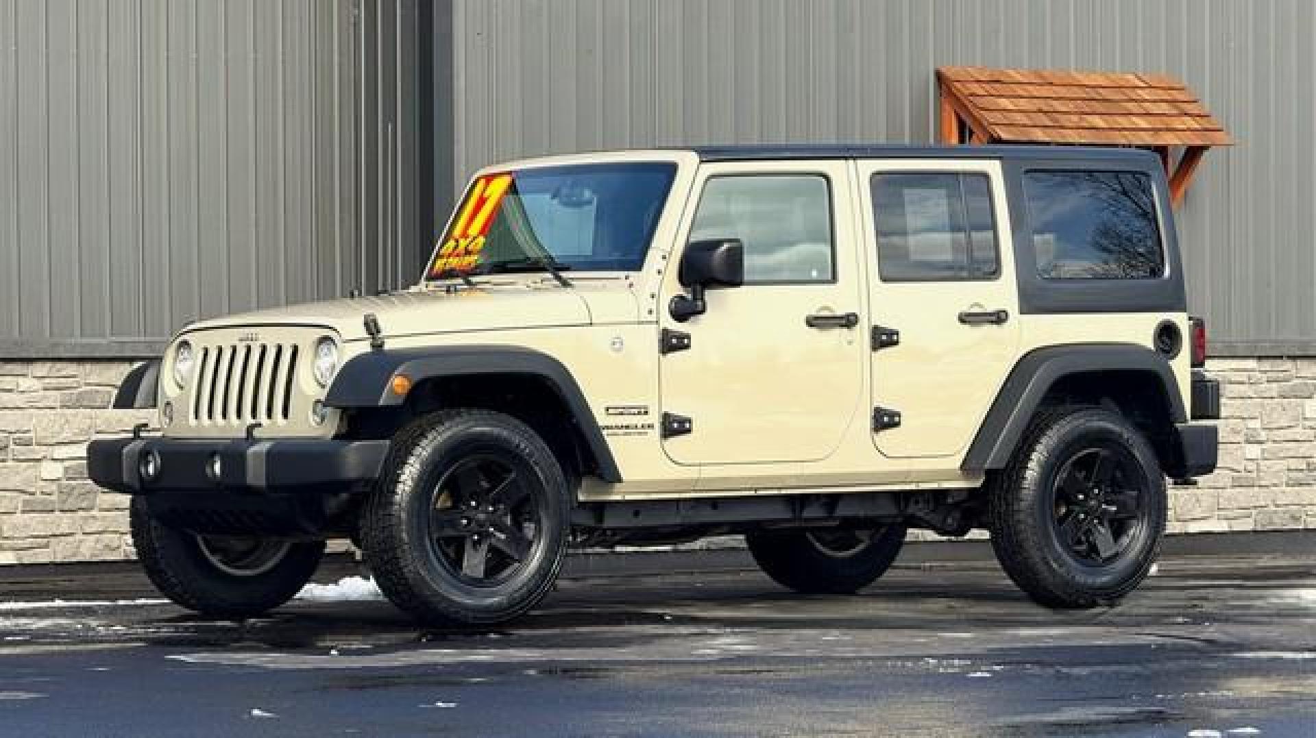 2017 SANDSTONE JEEP WRANGLER (1C4HJWDG7HL) with an V6,3.6L(220 CID),DOHC engine, AUTOMATIC transmission, located at 14600 Frazho Road, Warren, MI, 48089, (586) 776-3400, 42.485996, -82.974220 - Photo#1