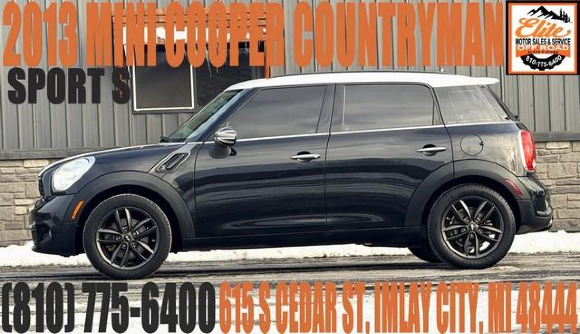 2013 BLACK MINI COOPER COUNTRYMAN (WMWZC3C53DW) with an L4,1.6L(98 CID),DOHC engine, AUTOMATIC transmission, located at 14600 Frazho Road, Warren, MI, 48089, (586) 776-3400, 42.485996, -82.974220 - Photo#0