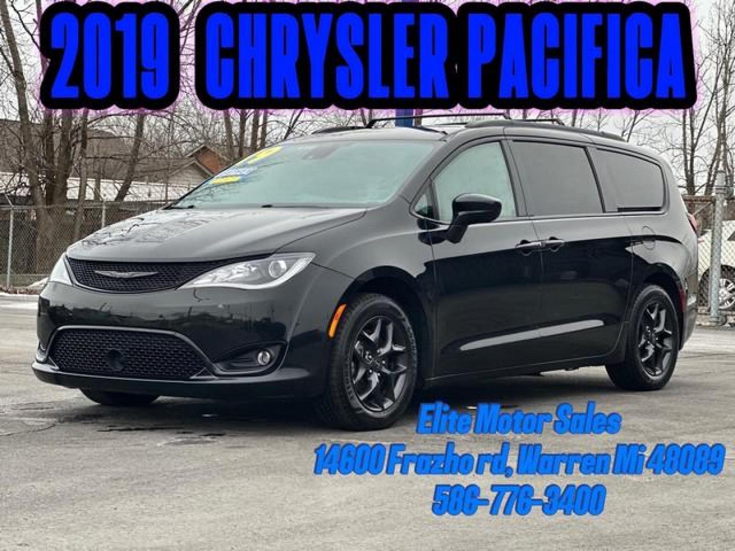 2019 Brilliant Black Crystal Pearl CHRYSLER PACIFICA (2C4RC1EG0KR) with an V6,3.6L(220 CID),DOHC engine, AUTOMATIC transmission, located at 14600 Frazho Road, Warren, MI, 48089, (586) 776-3400, 42.485996, -82.974220 - Photo#0