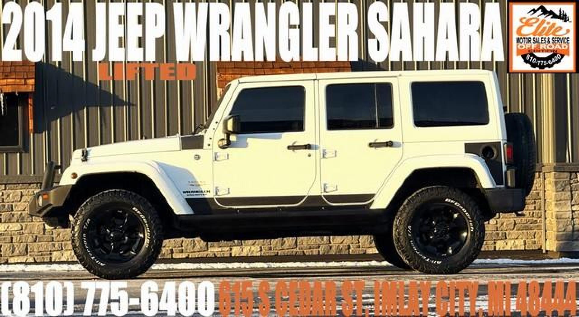 2014 WHITE JEEP WRANGLER (1C4BJWEG1EL) with an V6,3.6L(220 CID),DOHC engine, AUTOMATIC transmission, located at 14600 Frazho Road, Warren, MI, 48089, (586) 776-3400, 42.485996, -82.974220 - Photo#0