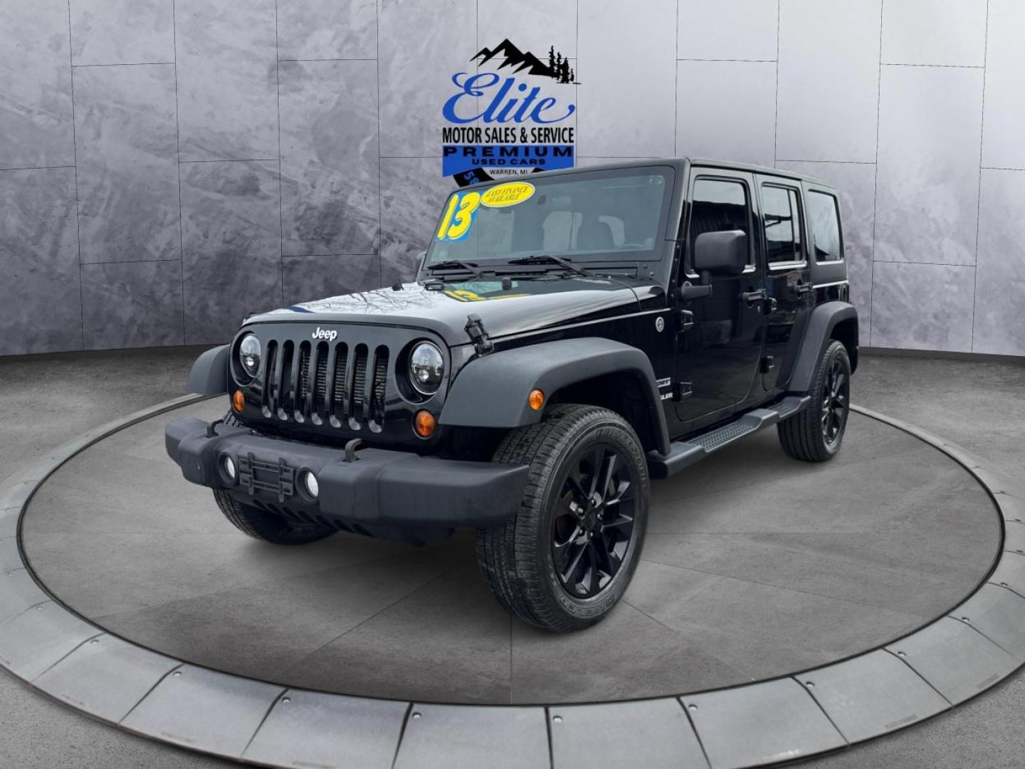 2013 BLACK JEEP WRANGLER (1C4BJWDG3DL) with an V6,3.6L(220 CID),DOHC engine, AUTOMATIC transmission, located at 14600 Frazho Road, Warren, MI, 48089, (586) 776-3400, 42.485996, -82.974220 - Photo#0