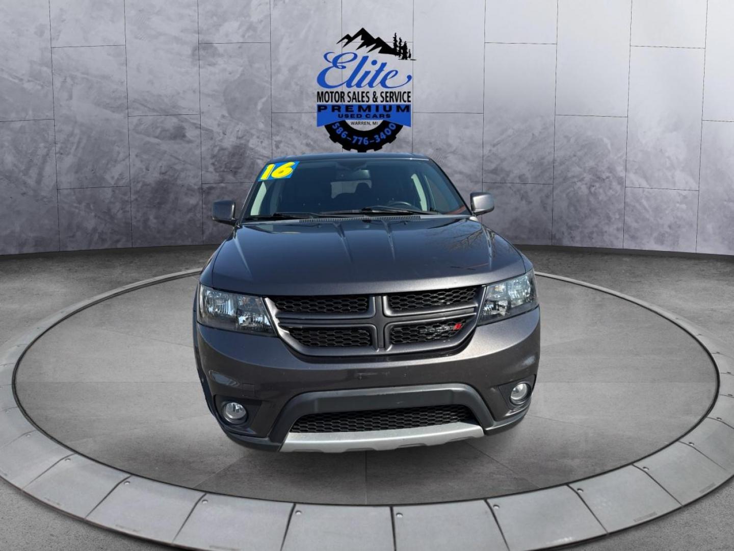 2016 GRAY DODGE JOURNEY (3C4PDDEG8GT) with an V6,3.6L(220 CID),DOHC engine, AUTOMATIC transmission, located at 14600 Frazho Road, Warren, MI, 48089, (586) 776-3400, 42.485996, -82.974220 - Photo#1