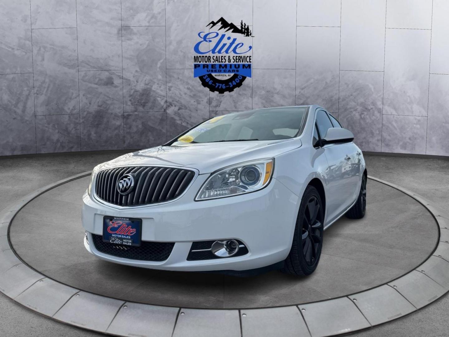 2014 WHITE BUICK VERANO (1G4PR5SK3E4) with an L4,2.4L(145 CID),DOHC engine, AUTOMATIC transmission, located at 14600 Frazho Road, Warren, MI, 48089, (586) 776-3400, 42.485996, -82.974220 - Photo#0