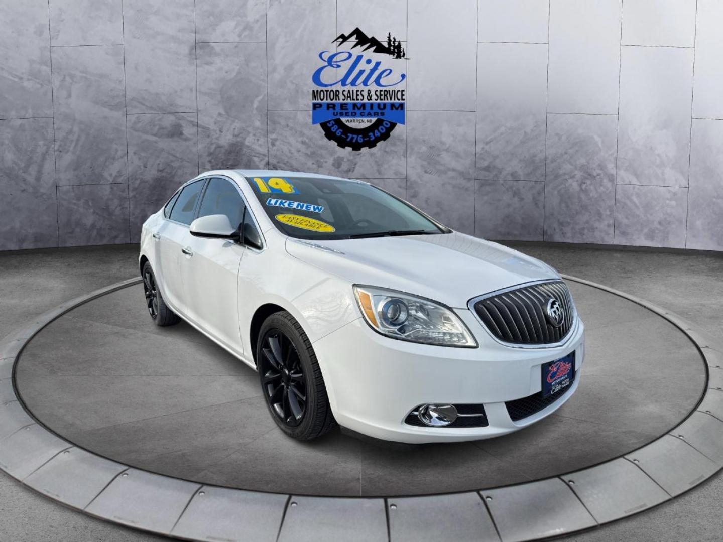 2014 WHITE BUICK VERANO (1G4PR5SK3E4) with an L4,2.4L(145 CID),DOHC engine, AUTOMATIC transmission, located at 14600 Frazho Road, Warren, MI, 48089, (586) 776-3400, 42.485996, -82.974220 - Photo#2