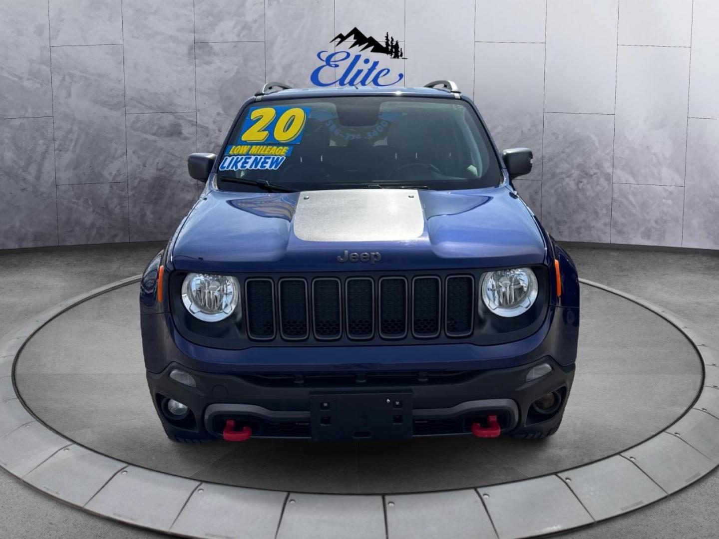 2020 PURPLE JEEP RENEGADE (ZACNJBC18LP) with an L4,1.3L(81 CID),SOHC engine, AUTOMATIC transmission, located at 14600 Frazho Road, Warren, MI, 48089, (586) 776-3400, 42.485996, -82.974220 - Photo#1