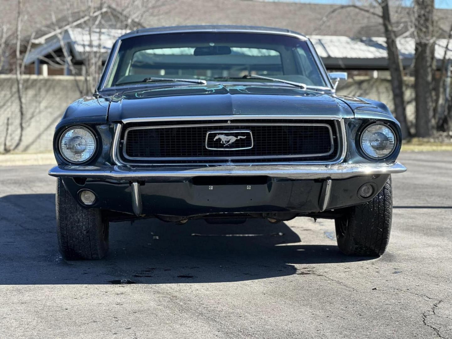 1968 GREEN /GREEN FORD MUSTANG DELUXE (8F01C134514) with an 289 CI V-8 engine, AUTOMATIC transmission, located at 14600 Frazho Road, Warren, MI, 48089, (586) 776-3400, 42.485996, -82.974220 - Photo#1