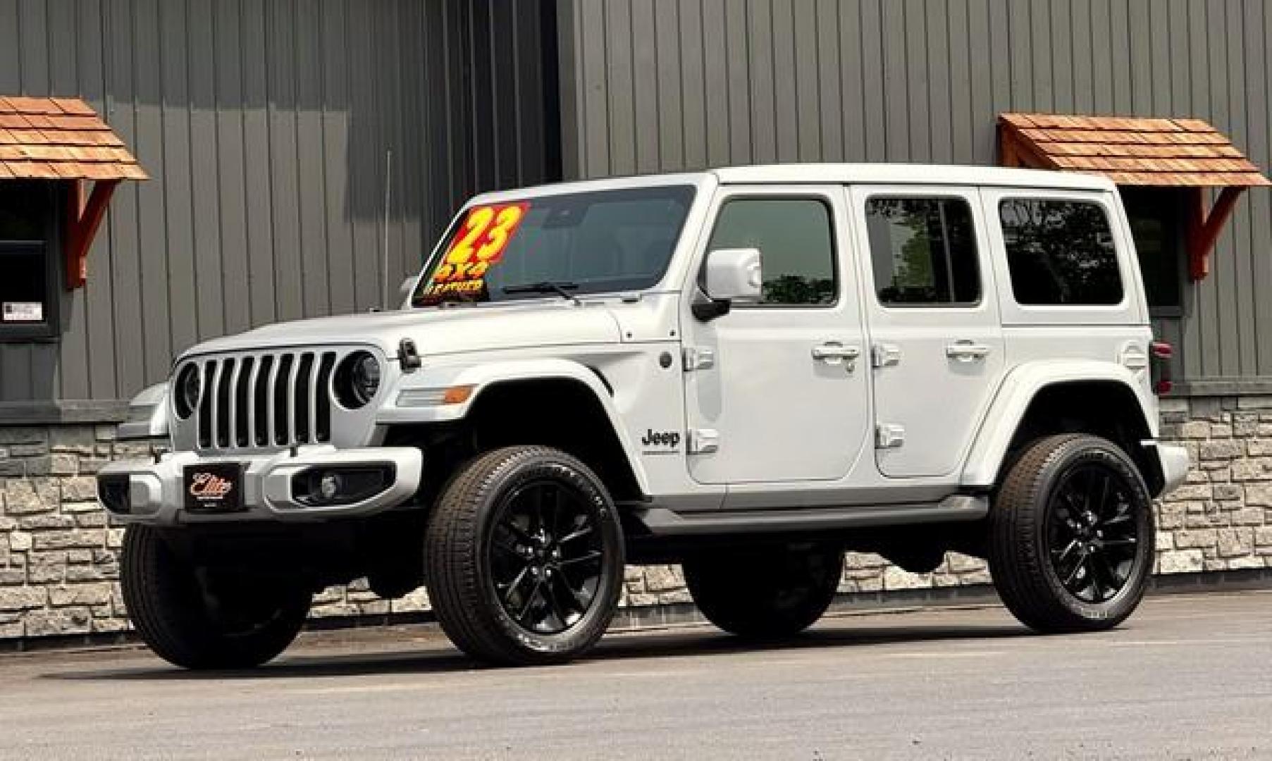 2023 SILVER JEEP WRANGLER (1C4HJXEG8PW) with an V6,3.6L(220 CID), engine, AUTOMATIC transmission, located at 14600 Frazho Road, Warren, MI, 48089, (586) 776-3400, 42.485996, -82.974220 - Photo#2