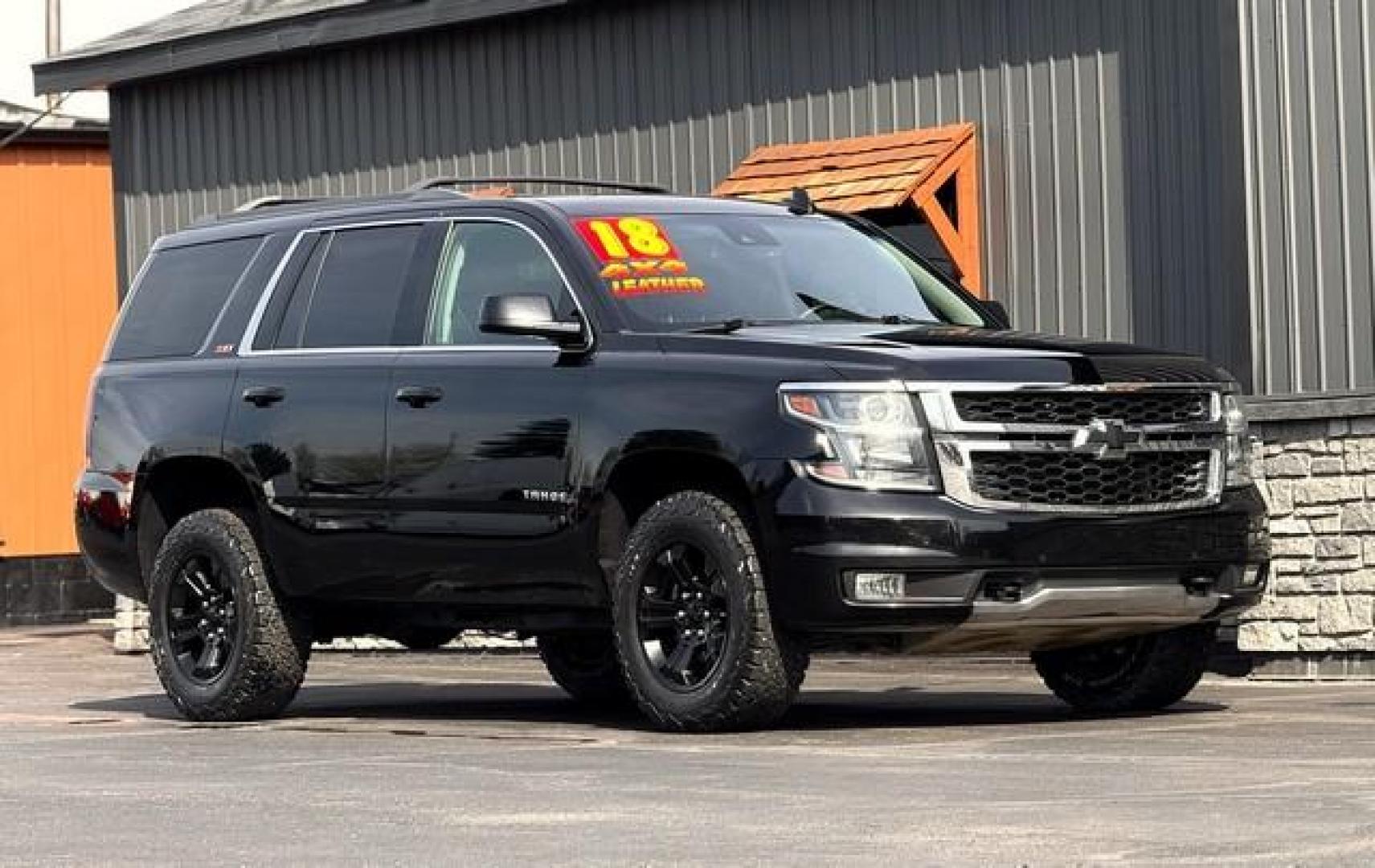2018 BLACK CHEVROLET TAHOE (1GNSKBKC0JR) with an V8,5.3L(325 CID),OHV engine, AUTOMATIC transmission, located at 14600 Frazho Road, Warren, MI, 48089, (586) 776-3400, 42.485996, -82.974220 - Photo#1