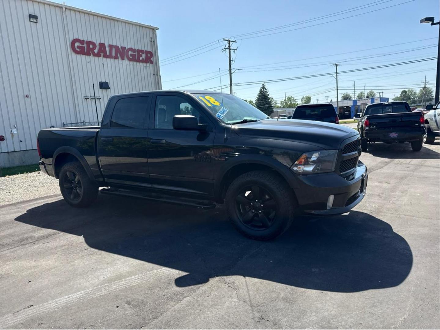 2018 BLACK RAM 1500 (1C6RR7KT6JS) with an V8,5.7L(345 CID),OHV engine, AUTOMATIC transmission, located at 14600 Frazho Road, Warren, MI, 48089, (586) 776-3400, 42.485996, -82.974220 - Photo#2