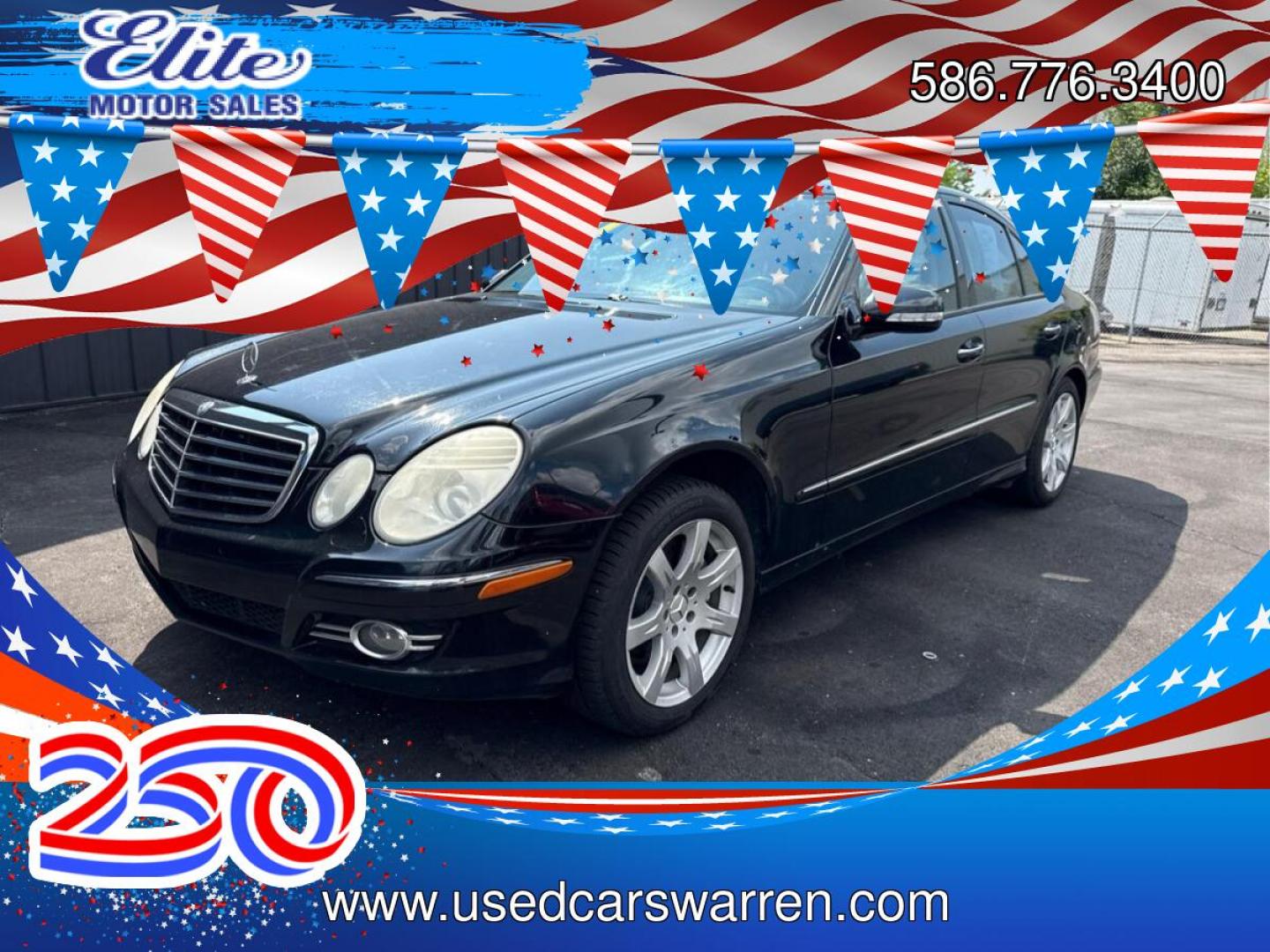 2007 BLACK MERCEDES BENZ E350 (WDBUF56X47B) with an V6,3.5L(213 CID),DOHC engine, AUTOMATIC transmission, located at 14600 Frazho Road, Warren, MI, 48089, (586) 776-3400, 42.485996, -82.974220- Photo#0
