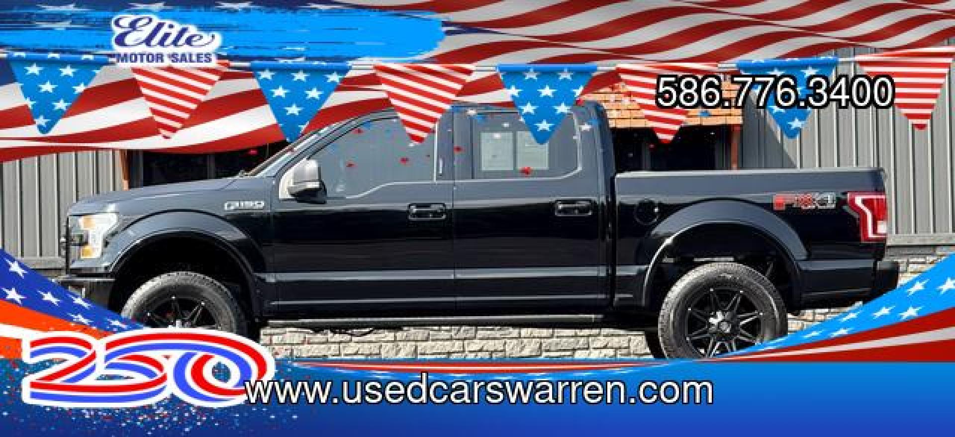 2016 BLACK FORD F-150 (1FTEW1EF0GF) with an V8,5.0L(302 CID),DOHC engine, AUTOMATIC transmission, located at 14600 Frazho Road, Warren, MI, 48089, (586) 776-3400, 42.485996, -82.974220- Photo#0