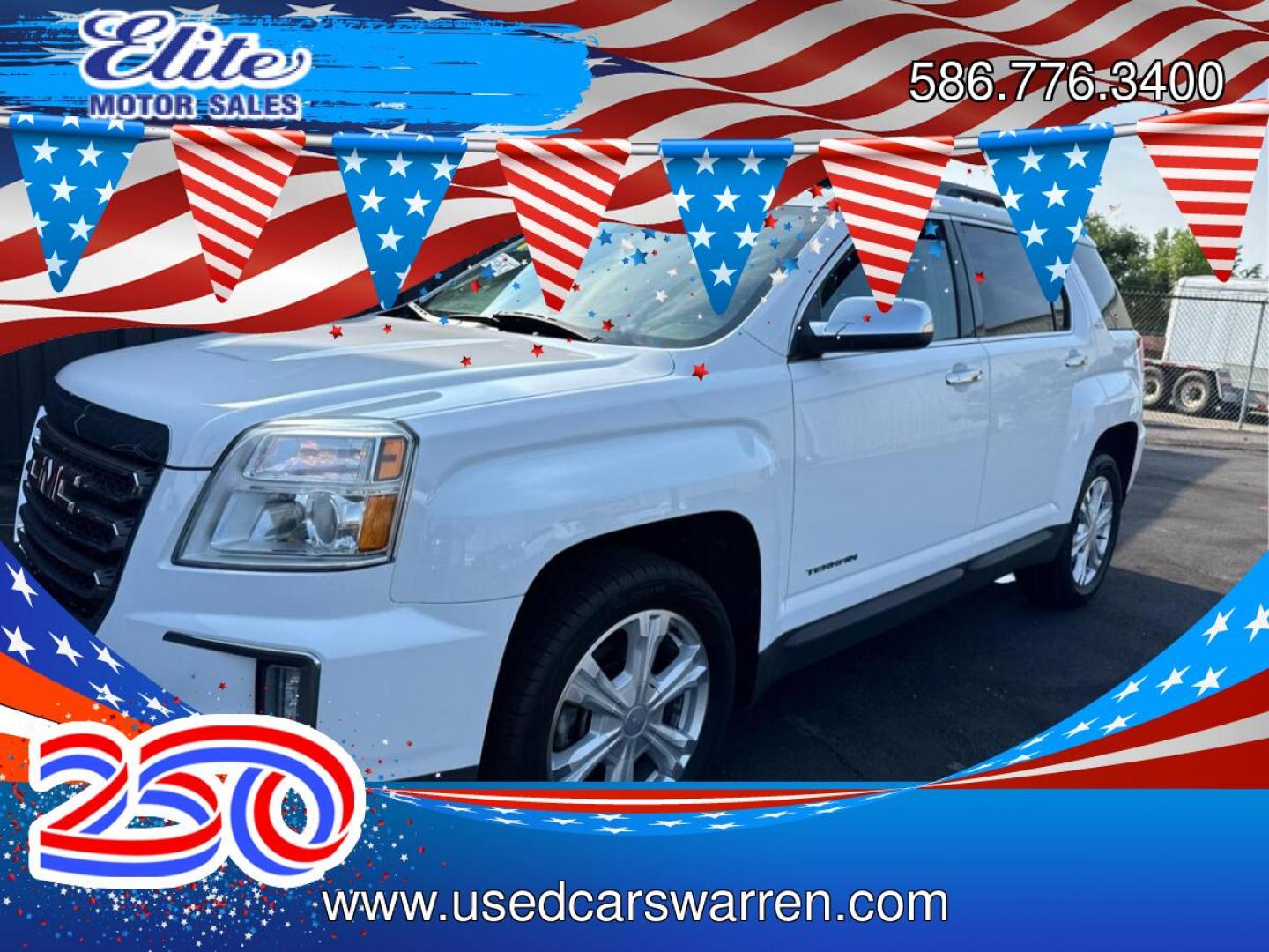 2017 WHITE GMC TERRAIN (2GKFLTEK8H6) with an L4,2.4L(145 CID),DOHC engine, AUTOMATIC transmission, located at 14600 Frazho Road, Warren, MI, 48089, (586) 776-3400, 42.485996, -82.974220- Photo#0