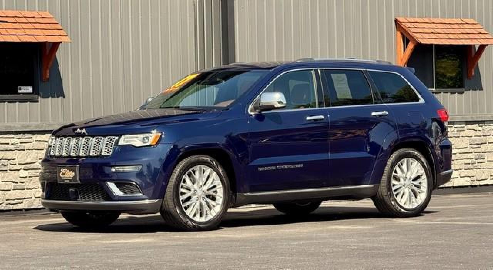 2017 BLUE JEEP GRAND CHEROKEE (1C4RJFJT7HC) with an V8,5.7L(345 CID),OHV engine, AUTOMATIC transmission, located at 14600 Frazho Road, Warren, MI, 48089, (586) 776-3400, 42.485996, -82.974220 - Photo#2