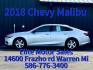 2018 SILVER CHEVROLET MALIBU (1G1ZB5ST3JF) with an L4,1.5L(91 CID),DOHC engine, AUTOMATIC transmission, located at 14600 Frazho Road, Warren, MI, 48089, (586) 776-3400, 42.485996, -82.974220 - Photo#0