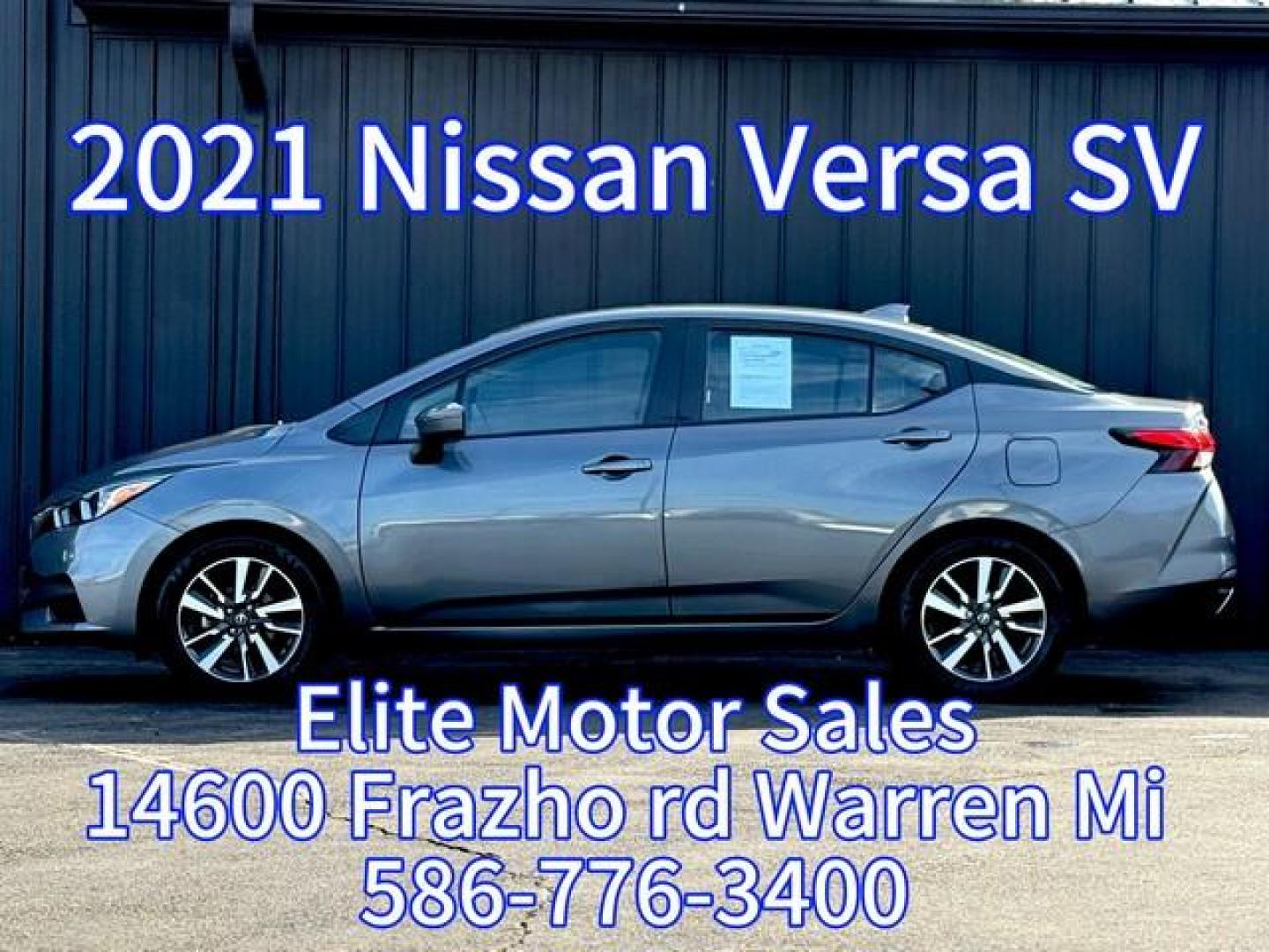 2021 GRAY NISSAN VERSA (3N1CN8EV4ML) with an L4,1.6L(98 CID),DOHC engine, AUTOMATIC transmission, located at 14600 Frazho Road, Warren, MI, 48089, (586) 776-3400, 42.485996, -82.974220 - Photo#0