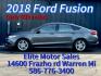 2018 GRAY FORD FUSION (3FA6P0HDXJR) with an L4,1.5L(91 CID),DOHC engine, AUTOMATIC transmission, located at 14600 Frazho Road, Warren, MI, 48089, (586) 776-3400, 42.485996, -82.974220 - Photo#0