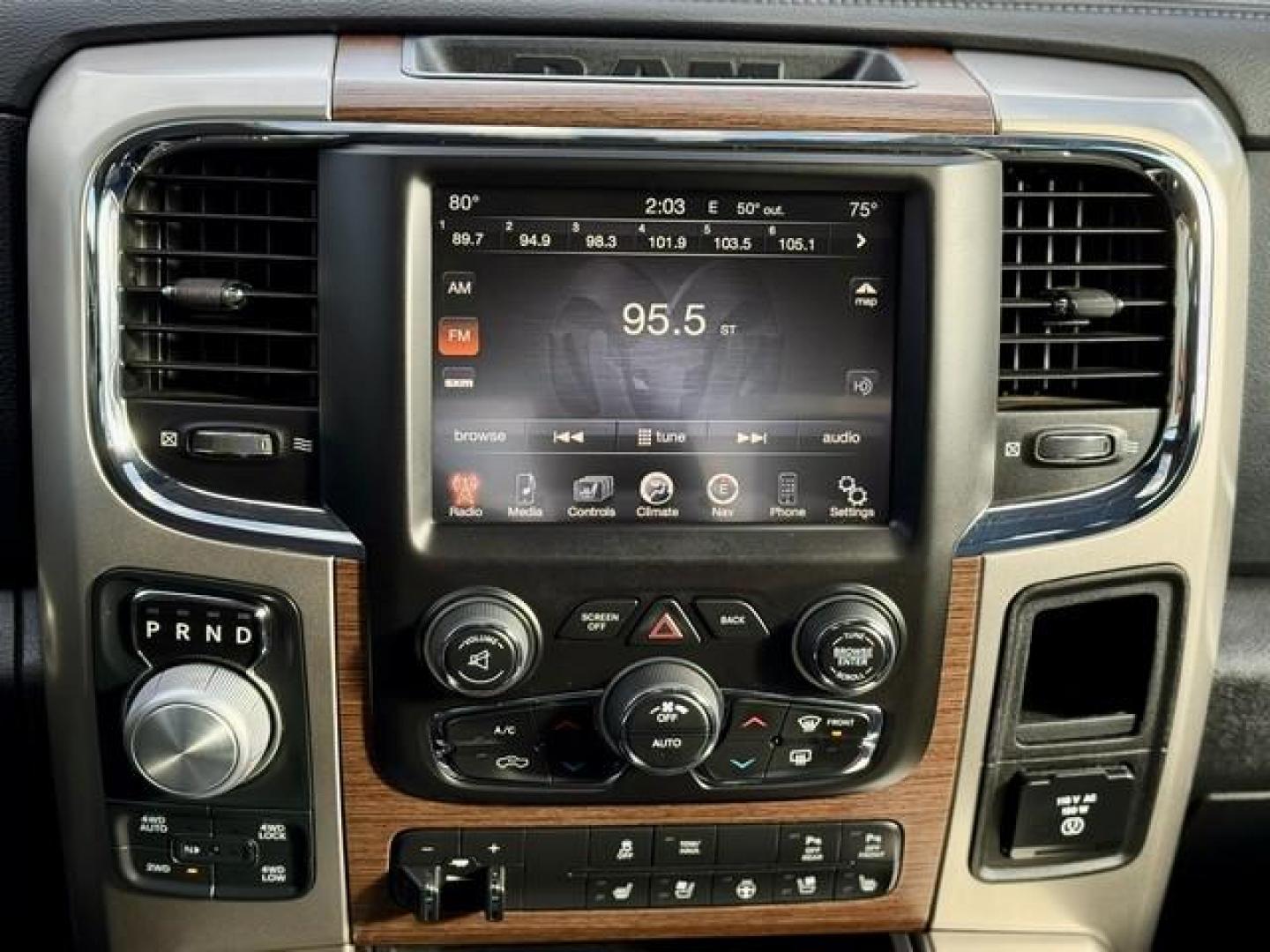 2015 MAROON RAM 1500 LARAMIE (1C6RR7NT4FS) with an V8,5.7L(345 CID),OHV engine, AUTOMATIC transmission, located at 14600 Frazho Road, Warren, MI, 48089, (586) 776-3400, 42.485996, -82.974220 - Photo#10