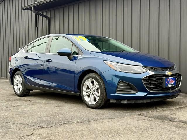 2019 BLUE CHEVROLET CRUZE (1G1BE5SM8K7) with an L4,1.4L(85 CID),DOHC engine, AUTOMATIC transmission, located at 14600 Frazho Road, Warren, MI, 48089, (586) 776-3400, 42.485996, -82.974220- Photo#2
