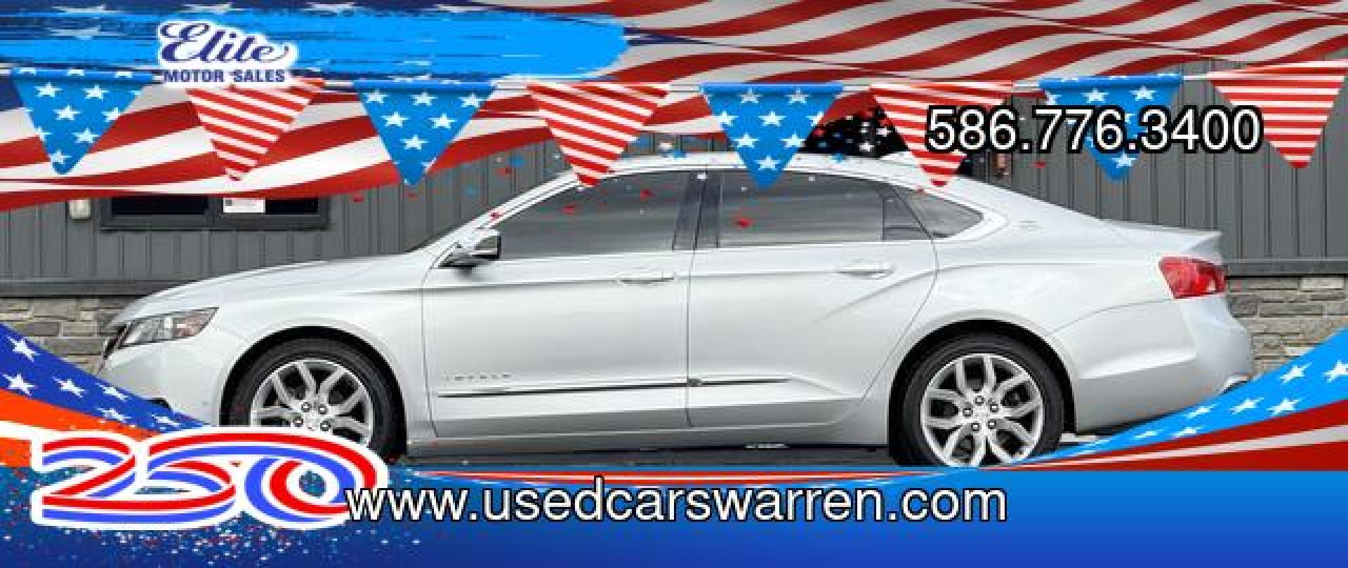 2016 SILVER CHEVROLET IMPALA (2G1145S37G9) with an V6,3.6L(217 CID),DOHC engine, AUTOMATIC transmission, located at 14600 Frazho Road, Warren, MI, 48089, (586) 776-3400, 42.485996, -82.974220- Photo#0