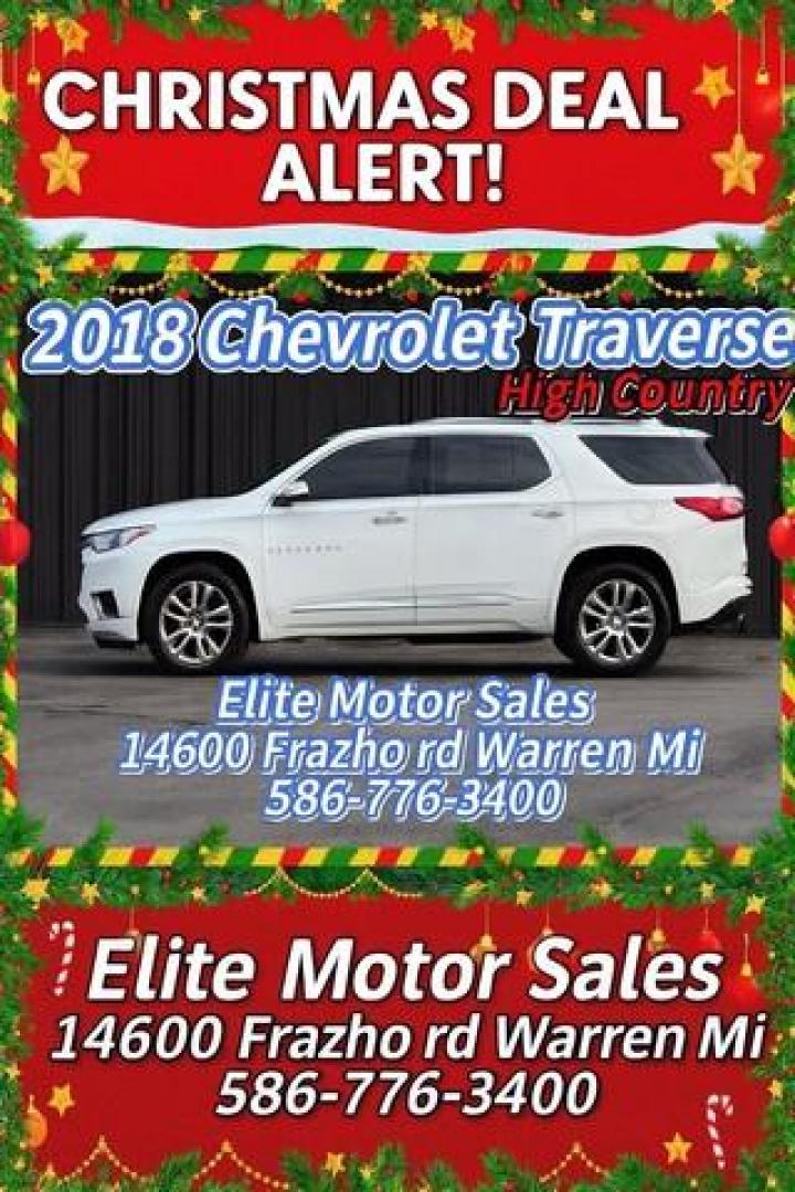 2018 WHITE CHEVROLET TRAVERSE (1GNEVKKW5JJ) with an V6,3.6L(217 CID),DOHC engine, AUTOMATIC transmission, located at 14600 Frazho Road, Warren, MI, 48089, (586) 776-3400, 42.485996, -82.974220 - Photo#0