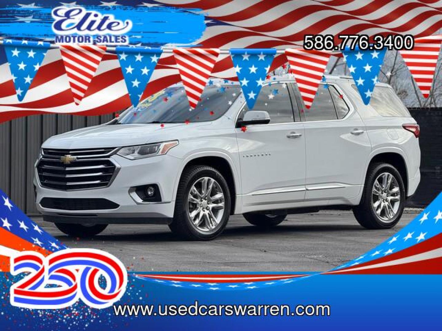2018 WHITE CHEVROLET TRAVERSE (1GNEVKKW5JJ) with an V6,3.6L(217 CID),DOHC engine, AUTOMATIC transmission, located at 14600 Frazho Road, Warren, MI, 48089, (586) 776-3400, 42.485996, -82.974220- Photo#0