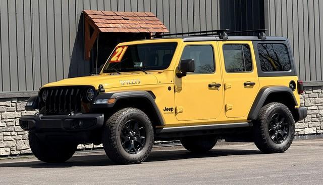 2021 HELLA YELLA JEEP WRANGLER (1C4HJXDG0MW) with an V6,3.6L(220 CID), engine, AUTOMATIC transmission, located at 14600 Frazho Road, Warren, MI, 48089, (586) 776-3400, 42.485996, -82.974220- Photo#1