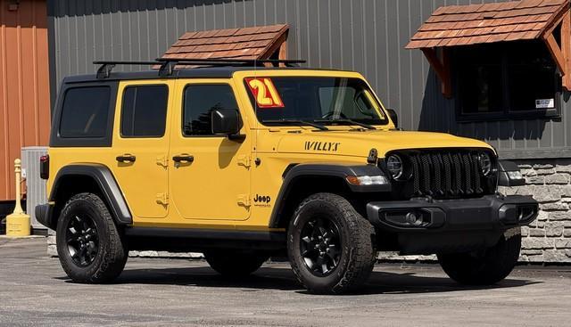 2021 HELLA YELLA JEEP WRANGLER (1C4HJXDG0MW) with an V6,3.6L(220 CID), engine, AUTOMATIC transmission, located at 14600 Frazho Road, Warren, MI, 48089, (586) 776-3400, 42.485996, -82.974220- Photo#3