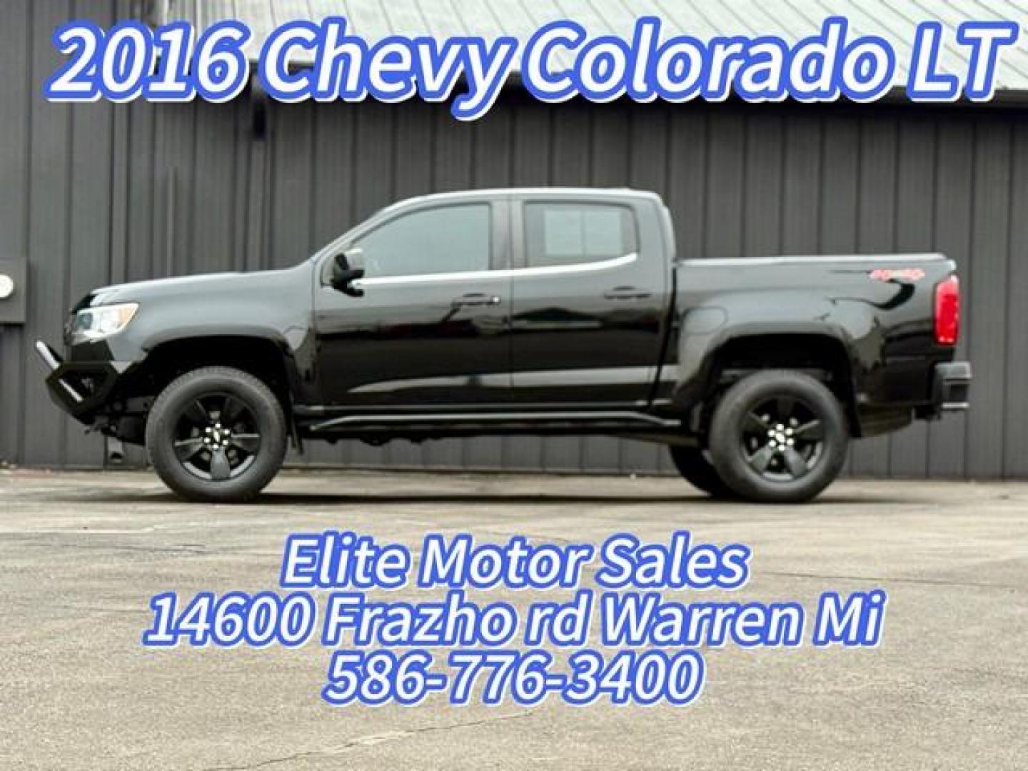 2016 BLACK CHEVROLET COLORADO (1GCGTCE30G1) with an V6,3.6L(217 CID),DOHC engine, AUTOMATIC transmission, located at 14600 Frazho Road, Warren, MI, 48089, (586) 776-3400, 42.485996, -82.974220 - Photo#0